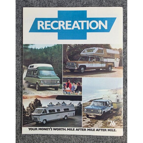 chevrolet Other - Chevrolet Recreation Vehicles Brochure Sept 1975 RV Camper Pickup Suburban Vtg
